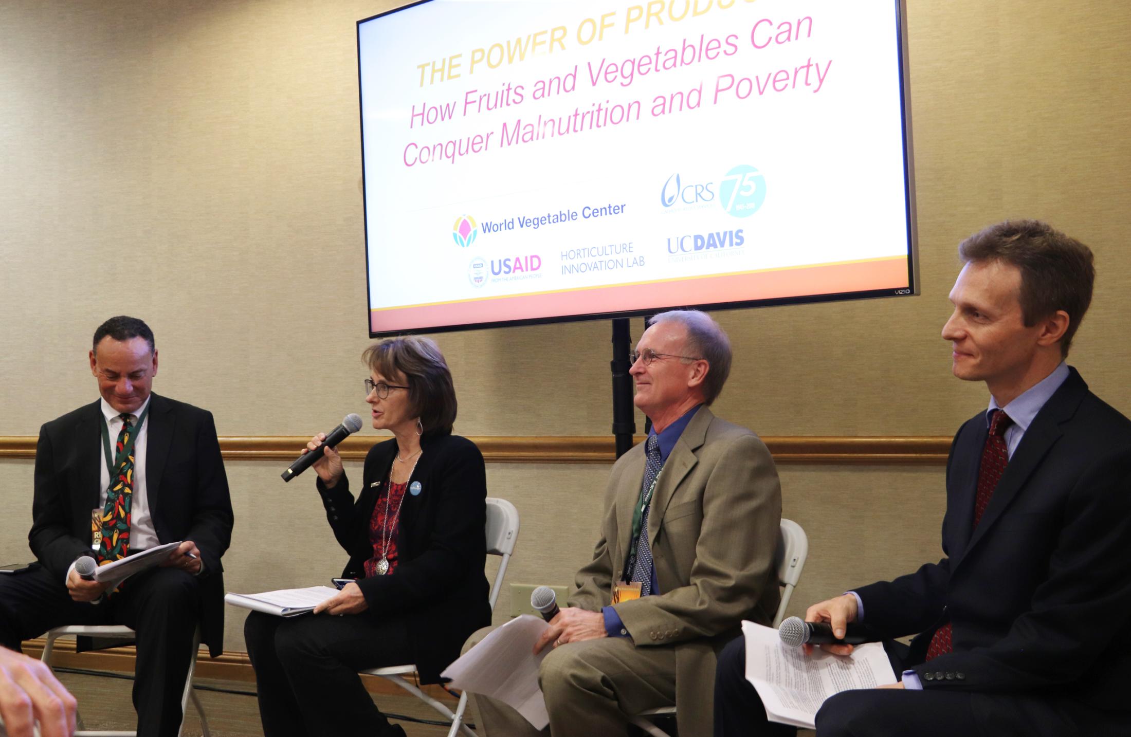 panelists at Power of Produce conference: How fruits and vegetable can conquer malnutrition and poverty