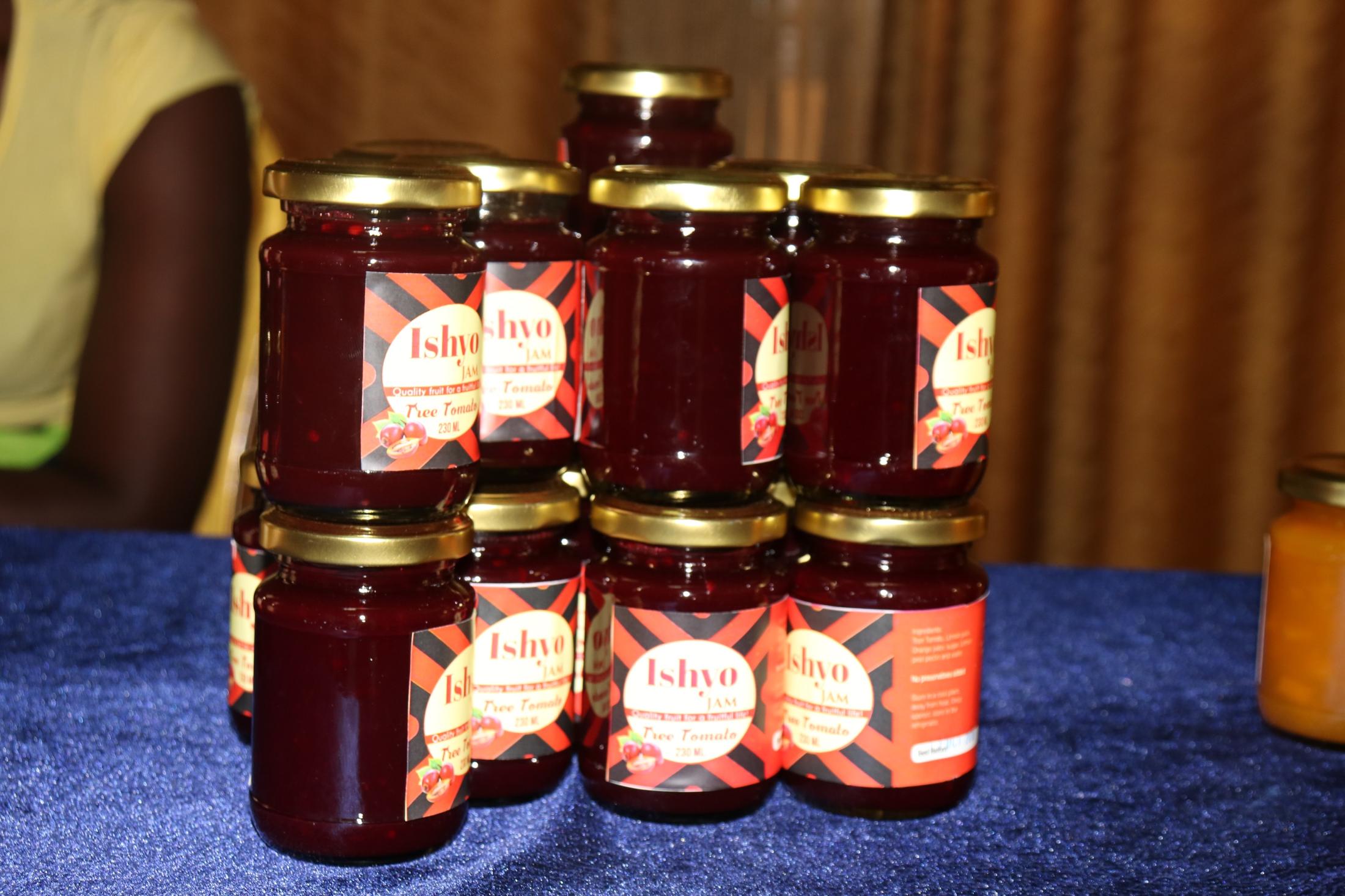 Multiple jars of Tomato Tree Fruit Jam