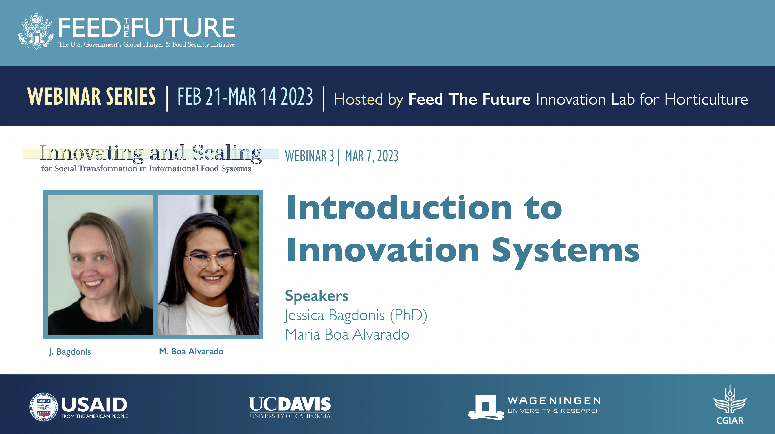 Webinar 3: Introduction to Innovation Systems
