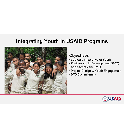 Title Slide from Integrating Youth in USAID programs