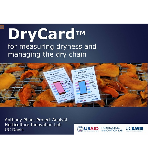 The title slide from DryCard for measuring dryness and managing the dry chain presentation
