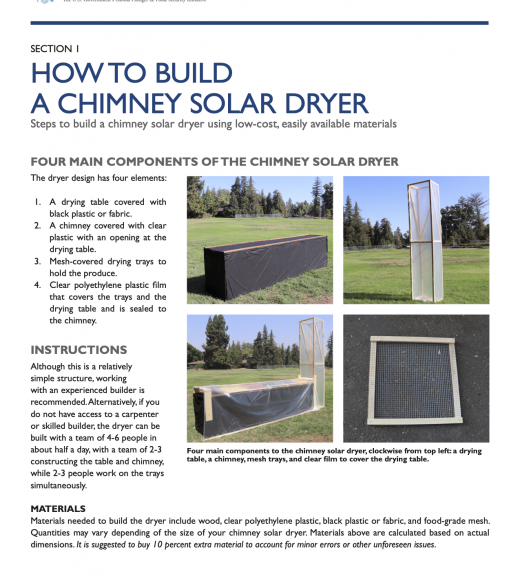 How to Build a Chimney Solar Dryer Cover