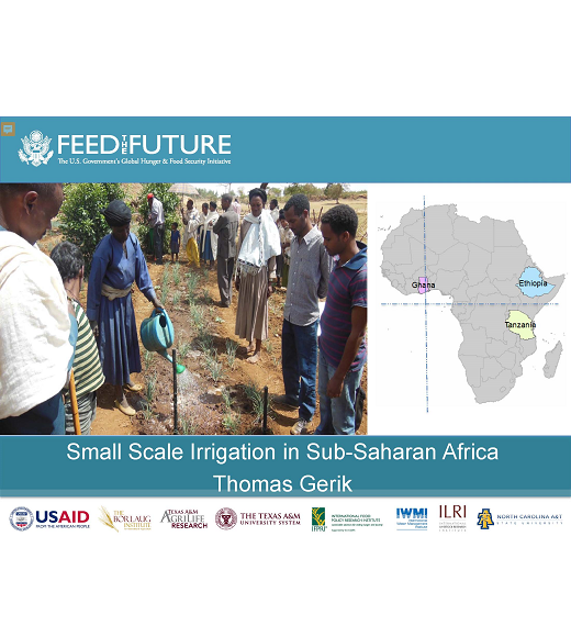 Feed the Future small scale irrigation in Sub-Saharan Africa - title slide