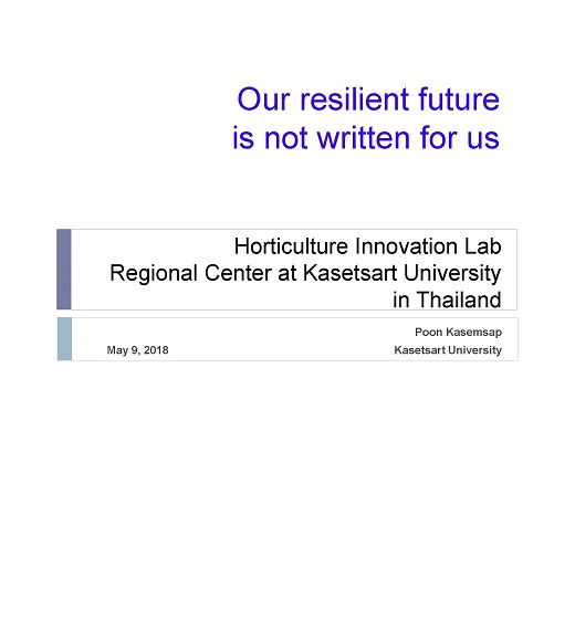 Title slide: Our resilient future is not written for us