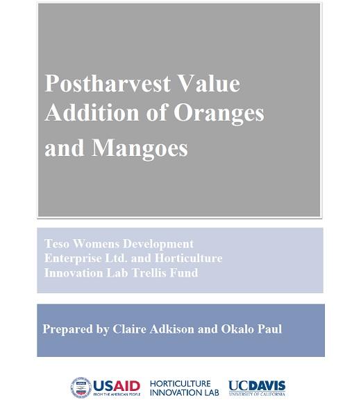 Cover: Postharvest value addition of oranges and mangoes manual
