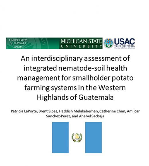 Title slide- An interdisciplinary assessment of integrated nematode-soil health management for smallholder potato farming systems in the Western Highlands of Guatemala