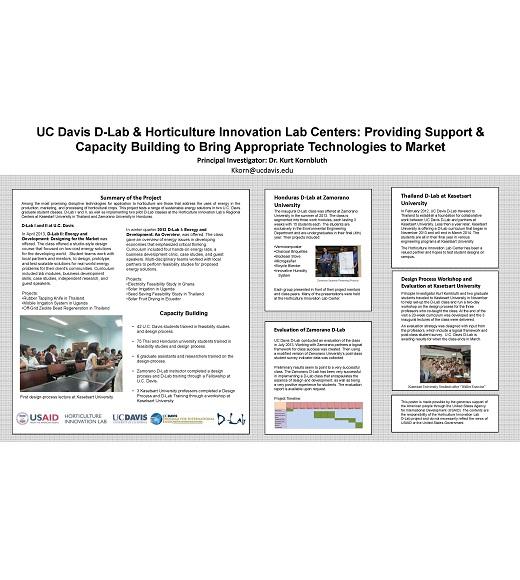 Poster: 2014 Project update: UC Davis D-Lab and Horticulture Innovation Lab Regional Center partnership