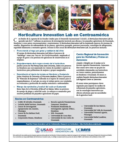 Fact sheet - Horticulture Innovation Lab en Centroamérica (Español)