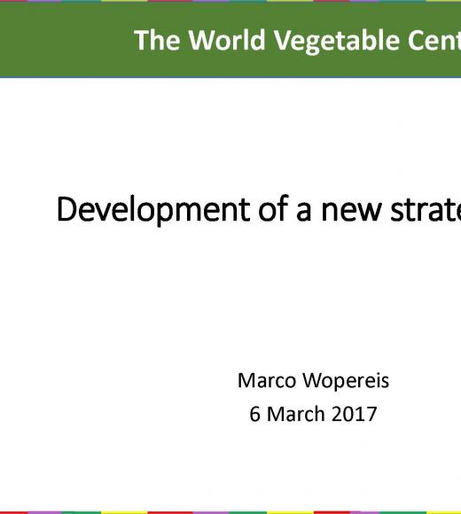 "The World Vegetable Center, Development of a new strategic plan"