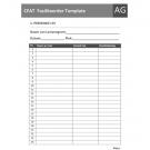 Afrikaans worksheet for meeting facilitators, beginning with a sign-in sheet