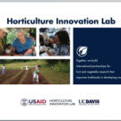 Horticulture Innovation Lab Regional Centers presentation