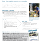 Technology fact sheet: Solar drying adds value to crop surplus