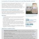 Las perlas de secado para el almacenamiento de semillas de alta calidad - Spanish fact sheet on drying beads