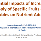 Potential impacts of increasing supply of specific fruits and vegetables on nutrient adequacy - title slide