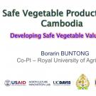 title slide- Safe Vegetable Production in Cambodia, Developing Safe Vegetable Value Chain