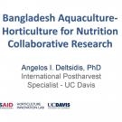 title slide: Bangladesh Aquaculture-Horticulture for Nutrition Collaborative Research