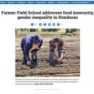Penn State News - photo with women farmers and headline: Farmer field school addresses food insecurity, gender inequality in Honduras