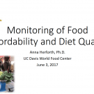 Monitoring of food affordability and diet quality - title slide