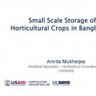 "Small Scale Storage of Horticultural Crops in Bangladesh, Amrita Mukherjee" title slide