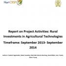 "Rural investments in agricultural technologies" title page